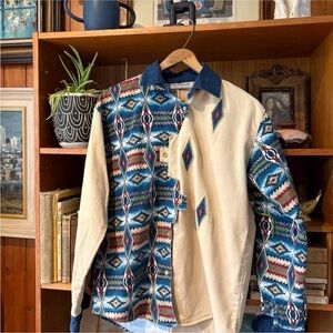 Native Rose Vintage Western Style Button Up M